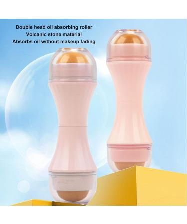 Zetiling Pink Oil Absorbing Face Roller - Volcanic Stone Double Headed Design for All Skin Types Portable Daily Use Perfect Gift - Buy Online on GoSupps.com