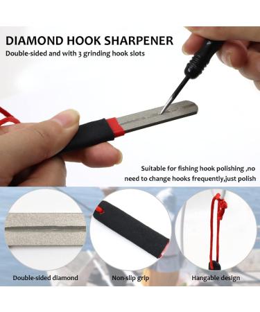Premium 2-Piece Diamond Fishing Hook Sparkers | Double-Sided Fine File 180/400 Grit | Portable Tool for Saltwater Freshwater & Ice Fishing - Buy Online on GoSupps.com