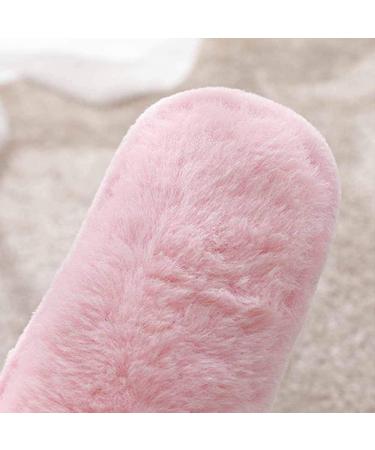 Fluffy Slippers Ladies Slippers Artificial Plush Open Toe Slippers Sandals Short Plush Trim Slider Open Toe Flat Non-Slip Wear-Resistant Sole (A 25CM) - Buy Online on GoSupps.com