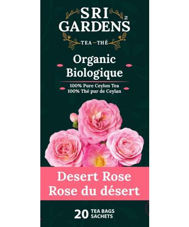 Sri Gardens Tea Desert Rose Tea Bags 20 count - Buy Online on GoSupps.com