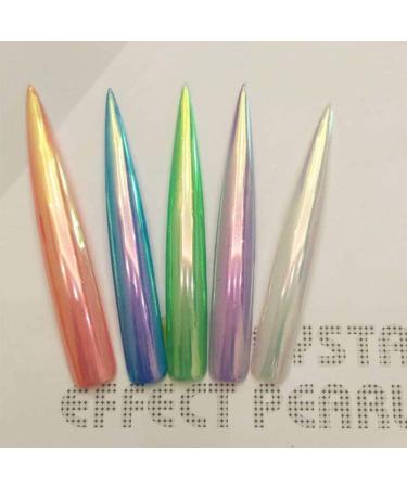 Holographic Rainbow Nail Glitter Powder for Chrome Manicure - Neon Effect Flakes Decoration - Buy Online on GoSupps.com