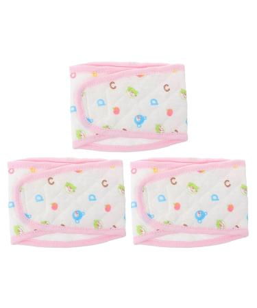Adjustable 3Pcs Baby Belly Band | Cotton Umbilical Cord Design | Pink Baby Abdominal Binder - Buy Online on GoSupps.com