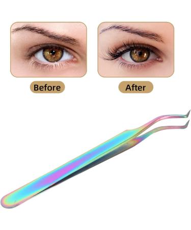 Professional Stainless Steel Eyelash Extension Tweezers for DIY Nail Art - Precision Tools for Eyelash Transplant - Buy Online on GoSupps.com