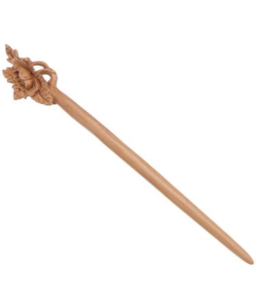 Wooden Hair Chopsticks Vintage Hair Stick Peony Updo Hairpin for Girls