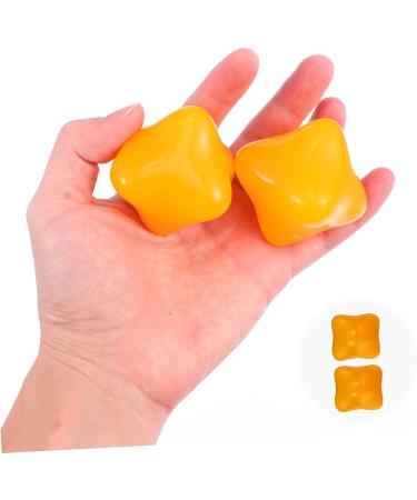 Homsfou 4-Pack Hexagonal Massage Balls - Handball Foot Massager for Acupressure & Deep Tissue Relief | Yoga & Gym Fitness | Natural Rubber 6x6cm Yellow - Buy Online on GoSupps.com