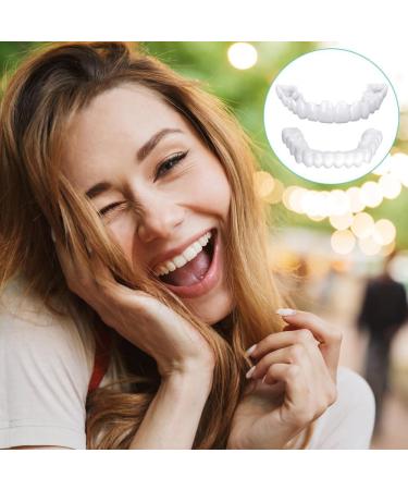 IKSVMSI False Teeth for Plug-In | 2 Pairs Cosmetic Veneers - Top & Bottom - Carnival Prostheses for Men & Women - Buy Online on GoSupps.com