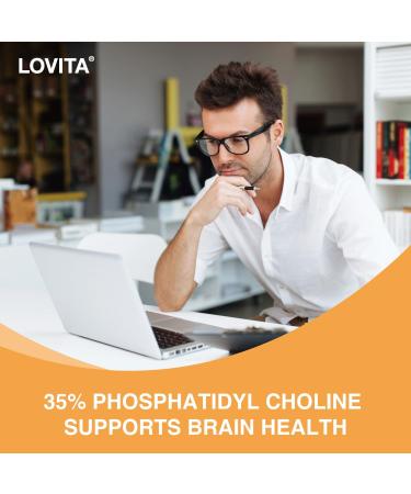 Lovita Lecithin 1000mg per Softgel 35% Phosphatidyl Choline | Lactation Brain & Nerve Support | Vegan Non-GMO 60 Softgels Standard Package 60 Count (Pack of 1) - Buy Online on GoSupps.com