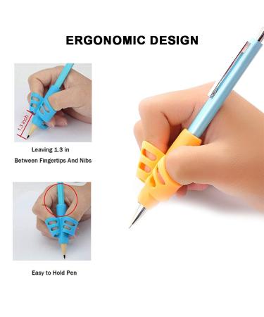 Jitnga 5-Piece Pencil Grip Set for Children - Correct Handwriting & Posture | Ideal for Kids & Adults - Buy Online on GoSupps.com