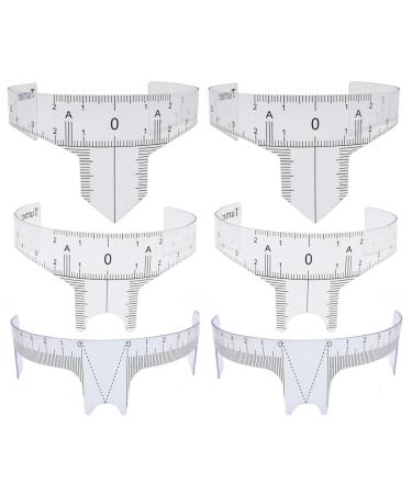 6 Pieces Tattoo Ruler Eyebrow Ruler Nose Positioning Eyebrow Grooming Ruler Reusable Eyebrow Stencil Makeup Microblading Measure - Buy Online on GoSupps.com