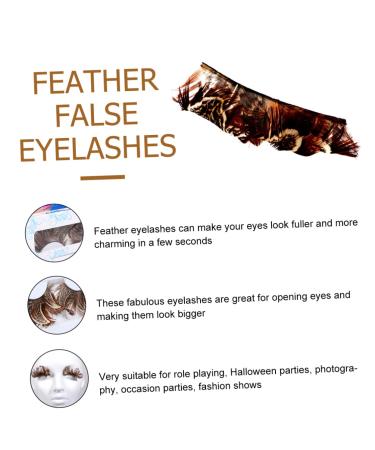 FRCOLOR 3 Pairs Yellow Fake Eyelashes with Adhesives - Premium Quality Eyelashes for International Shipping - Buy Online on GoSupps.com