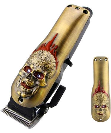 Hair Clippers Full Body Cover Electric Clipper Modified Shell Retro Style Clipper Cover Personalized Fashion Appearance Outliner Trimmer Cover (Skeleton-Gold) - Buy Online on GoSupps.com