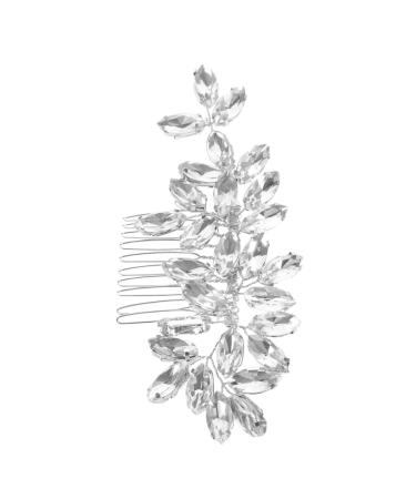 FRCOLOR Wedding Hair Comb Hair Fork with Diamonds and Floral Pattern Crystal Flower Hair Clips Hair Clips Comb Wedding Decoration Clip Hair Accessories for the Bride Rhinestones