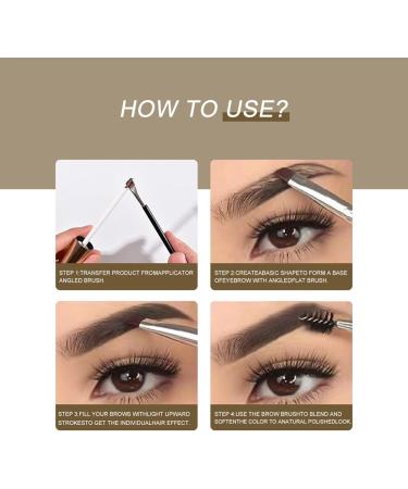 2PCS Eyebrow Cream Eyebrow Stamp Stencil Kit Natural waterproof make-up No colour loss No smudging (01#Chocolate brown) - Buy Online on GoSupps.com