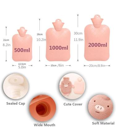 Buy Hot Water Bottle 0.5L with Soft Cover - Pain Relief & Comfort - International Shipping Available - Buy Online on GoSupps.com