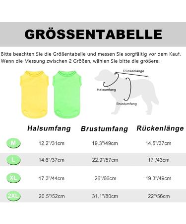 Kickred 2 Pack Summer Dog Shirts | Fast Drying & Breathable Pet Vests for Large & Medium Dogs | Lightweight Stretchy Tank Tops (XXL Grass Green & Lemon Yellow) - Buy Online on GoSupps.com