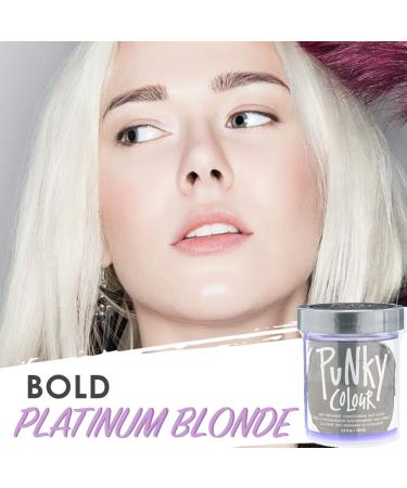 Punky Platinum Blonde Toner - Vegan Semi Permanent Hair Color, Non-Damaging Dye, PPD & Paraben Free - 25 Washes, 3.5oz - Buy Online on GoSupps.com