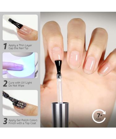 GAOY Peel Off Gel Base Coat for Gel Nail Polish 16ml Peelable Clear Foundation for Use with UV LED Nail Lamp - Buy Online on GoSupps.com