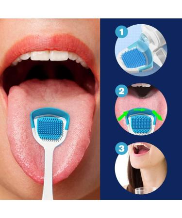 Probiotic Tongue Coating Cleaning Gel Set - 3PCS Tongue Scraper & Silicone Brush for Precise Oral Hygiene - Shop Internationally - Buy Online on GoSupps.com