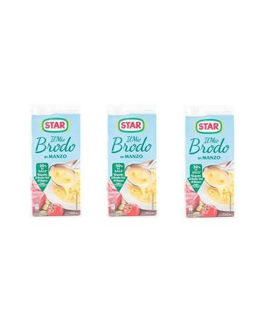 Star Brodo Manzo Lot de 3 flacons de b uf liquide 1 l 30 % sel