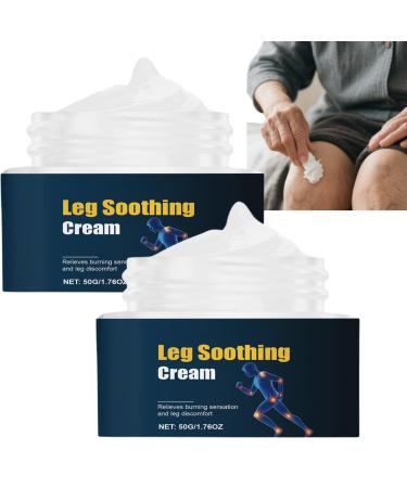 Nuvilo Soothing leg cream for burning heavy and tired legs relaxing cream and refreshing gel for discomfort daily moisturizing care for fresh comfort. (2 pcs)