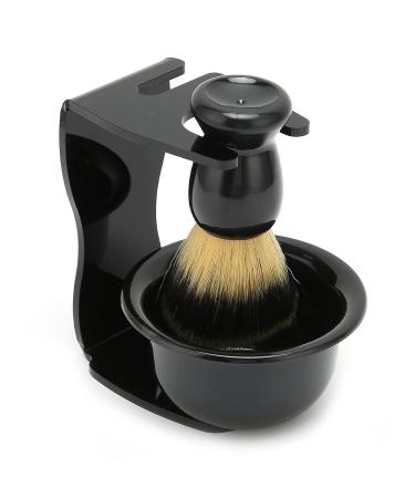 3 Pieces Shaving Brush Set | Complete Shaving Kit for Men | Beard Brush & Safety Stand - Buy Online on GoSupps.com