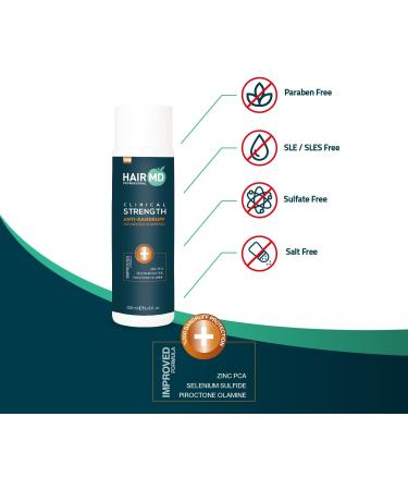 HairMD Clinical Strength Shampooing anti-pelliculaire 250 ml - Buy Online on GoSupps.com