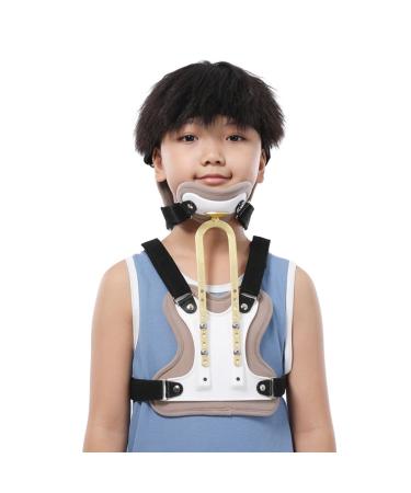 SFKLYU Children Spine Orthosis Neck Brace Collar Head and Neck Chest Orthosis Cervical Thoracic Halo Brace U Lumbar Support Angle Adjustable Breathable