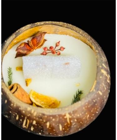 Buy Coconut Shell Candle - Scented Soy Essential Oil Eco-Friendly Wood Wick Natural Coconut Scent - International Shipping - Buy Online on GoSupps.com