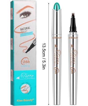 Microblading Eyebrow Pen - Waterproof Makeup Eye Brow Pencils 4 Point Waterproof Smudge-Proof Long-Lasting Eyebrow Definer for Eye Makeup Women Gifts Hersil 01 - Buy Online on GoSupps.com