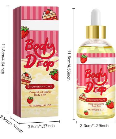 Lot de 2 huiles corporelles hydratantes la fraise - Apaise la peau - Parfum naturel - Parfum longue dur e - P n tre sans graisse - Pour tous les types de peau - 60 ml - Buy Online on GoSupps.com