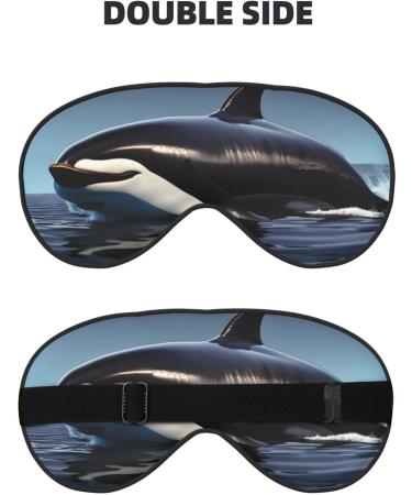 Orca Killer Whale Unisex Eye Mask - Soft Adjustable Sleeping Mask for Ultimate Comfort - Buy Online on GoSupps.com