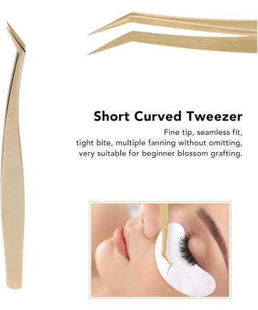 Professional Stainless Steel Eyelash Tweezers - Multifunctional Durable & Ideal for Nail Art - Buy Online on GoSupps.com