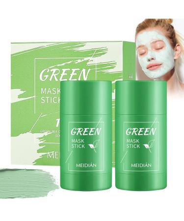 Xynqura Green Tea Mask 2 Pack Iron on Mask Deep Cleansing Deep Cleaning Oil Control Pore Refinement & Moisture Balance Rhino Reduction