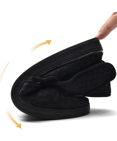Yytcsjz Women's Wide Width Diabetic Walking Sneakers - Extra Wide Surgery Recovery Shoe for Edema - Non Slip Comfortable Shoes for Elderly - Black 24.5cm - Buy Online on GoSupps.com