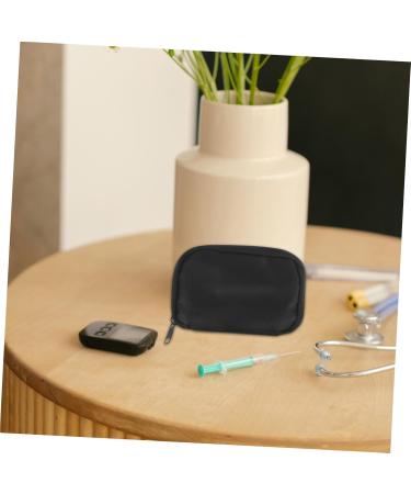 Healifty 2pcs Blood Meter Storage Bag Zipper Storage Bags Portable Meter Case Carrying Bag Black 13x8.5cm - Buy Online on GoSupps.com