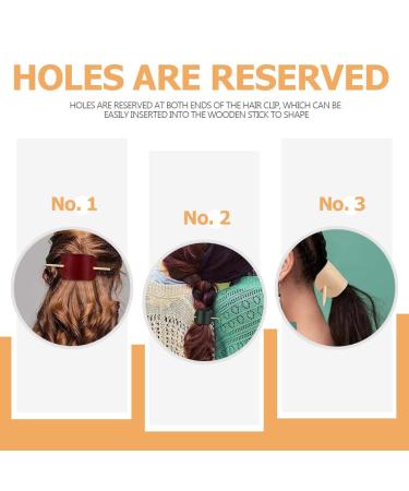 Buy Lurrose 4-Piece Leather Hair Clips for Women - Hair Knot Holders & Muffling Rolls for Elegant Hairstyles - Buy Online on GoSupps.com