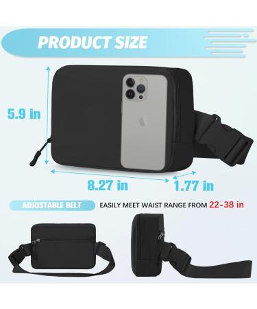 KIKIMINK Mini Fanny Pack - Adjustable Belt Bag for Women Men - Crossbody Waist Pack for Travel & Fitness - Black - Buy Online on GoSupps.com