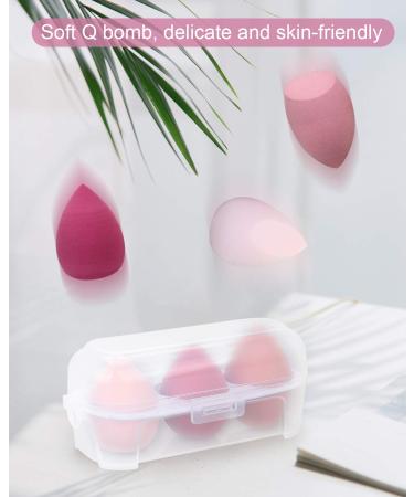 Makeup Sponge Case Blender Beauty Foundation Holder - 3pcs Pink Series Set | Wet/Dry Storage Box & Organizer - Stocking Stuffer Gift for Women - Buy Online on GoSupps.com