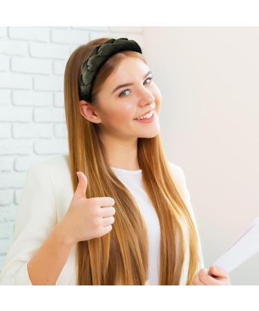 Total Ripped Braided Headband - Vintage Twisted Knotted Padded Hair Accessory for Women & Girls - Green - Buy Online on GoSupps.com