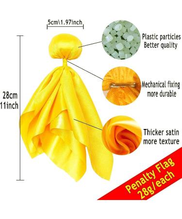 Six Senses Media Penalty Flag Football Flags Set with Referee Hat, Whistle and Lanyard - Perfect for Football Games and Parties - Buy Online on GoSupps.com
