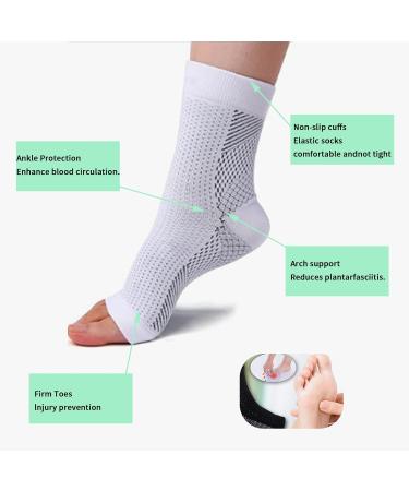 Buy Neuropathy Socks for Men & Women - Breathable Ankle Compression for Foot Pain Relief | Plantar Fasciitis Support (L/XL - Buy Online on GoSupps.com