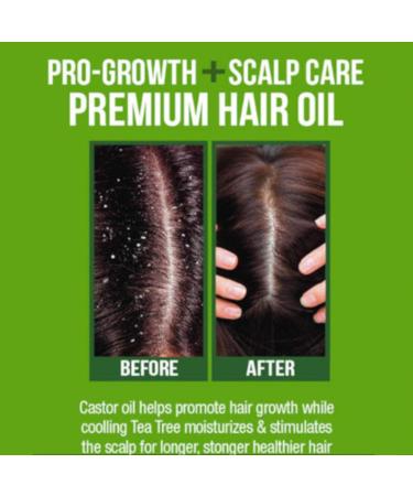 Difeel Premium Castor Plus Tea Tree Hair Oil - Pro-Growth & Scalp Care 2.5 oz - Buy Online on GoSupps.com