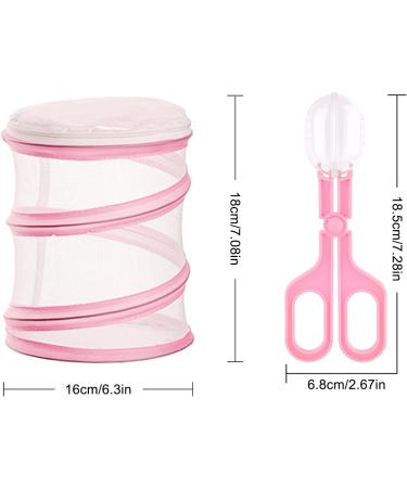 TAIZER Butterfly Habitat Insect Cage Bug Catcher Net Butterfly Habitat Cage Insect Reproduction Mesh Insect Habitat Collapsible Bug Catcher Net Insect Mesh Cage Mini Habitat Cage (Pink) - Buy Online on GoSupps.com
