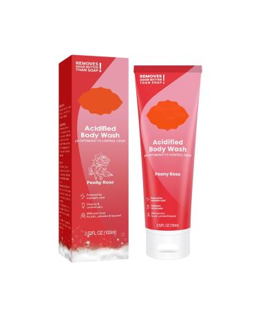 FUYOULILO Rose Acidified Body Wash Acidified Body Wash For Women Armpits Odor Limins (100ML 1PCS)