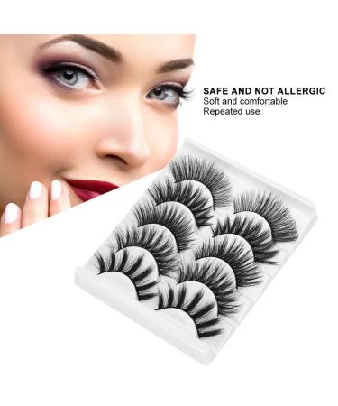 10 Pairs 6D False Eyelashes - Professional Long Thick Black Fiber Lashes | International Shipping - Buy Online on GoSupps.com