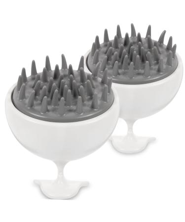 Marmerdo 2st Shampoo massage brush scalp peeling for the household hairbrush scalp brush scalzing brush silicone spatula wear-resistant scalp satellite.