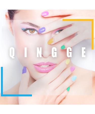 QINGGE Rhinestones Coffin Press on Nails - Pink Flower Design | Long Fake Nails for Women | Matte Stick on Nails - Buy Online on GoSupps.com