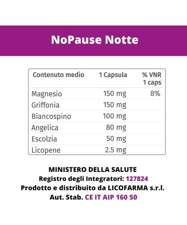  Licofarma NoPause Day & Night Supplement for the Well-being of Women in Menopause. Soy-free formula. Double format 60+30 capsules. - Buy Online on GoSupps.com