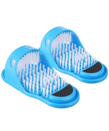 LUITON 2 Pack Foot Scrubber Massager Scrub Feet Cleaner Washer Brush for Shower Spa Massage Floor Slipper for Exfoliating Cleaning Foot