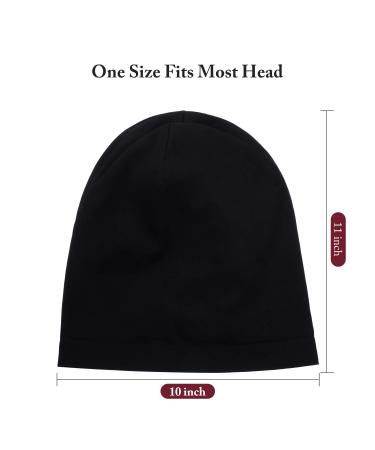 SATINIOR 6-Piece Satin Lined Sleep Cap Set for Frizzy Curly Hair - Women's Slouchy Hair Caps in Black, Red, Gray, Blue, Yellow, Pink - Buy Online on GoSupps.com